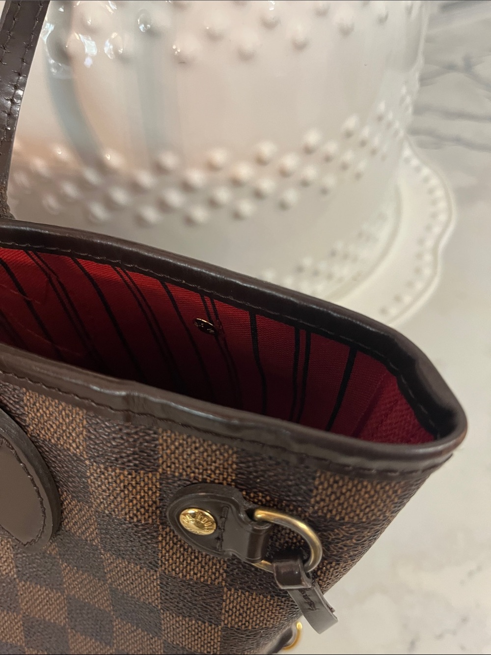 Louis Vuitton Neverfull PM Tote with Red Interior Trim - Picture 6 of 15
